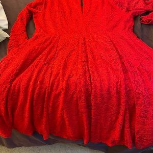 NWT Torrid Red Lace fit and flare Dress
